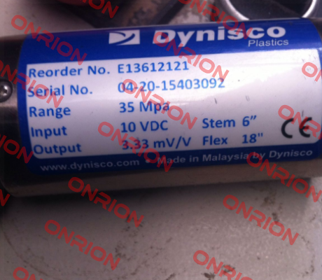 Model: E13612121    (ECHO-MV3-MPA-R21-UNF-HIR-S06-F18-NTR)  Dynisco