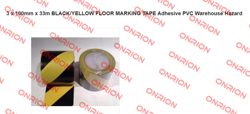 Black/Yellow Vinyl Hazard Tape  3M