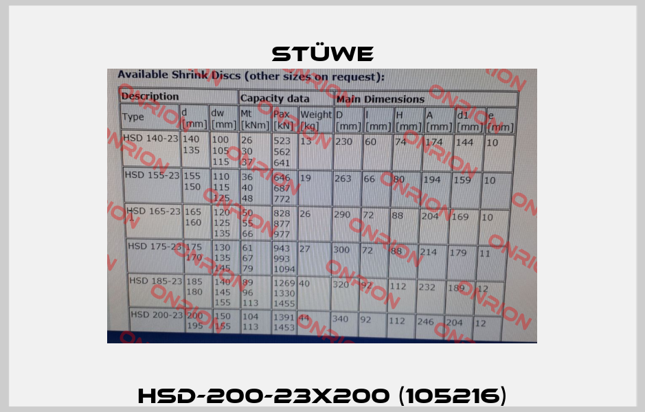 HSD-200-23x200 (105216) Stüwe