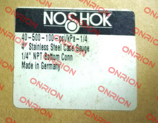 40-500-100-psi/kPa-1/4  Noshok