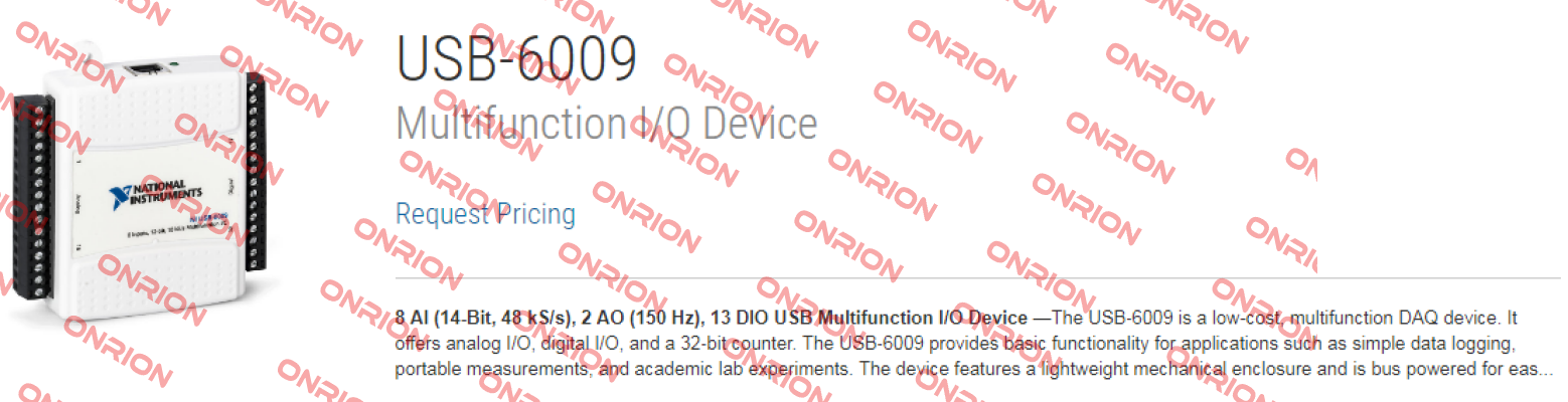 779026-01 / USB-6009 National Instruments