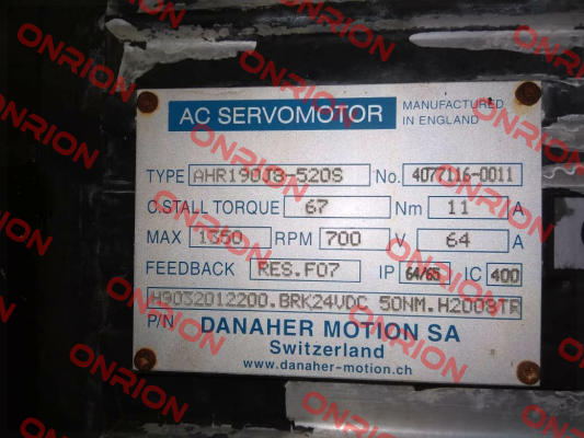 AHR190J8 - 520S Danaher Motion