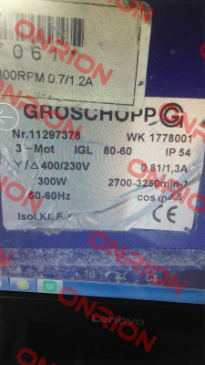 11297378 WK1778001    OEM Groschopp