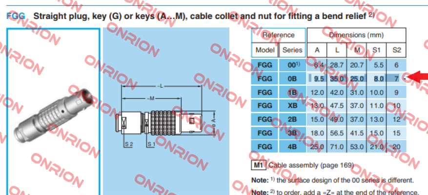 FGG 0B 9.5 35.0 25.0 7 Lemo