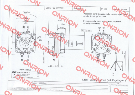 GT 11 A/E-5 FMI Fan Motors Italia Srl