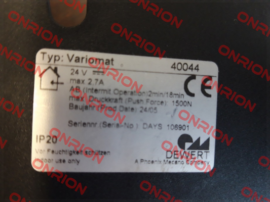 Variomat 40044 DEWERT