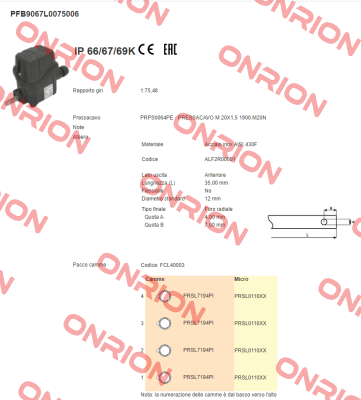 PFB9067L0075006 Ter Tecno Elettrica Ravasi