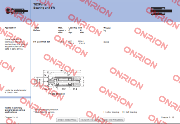 FR 232-0964 351 Texparts