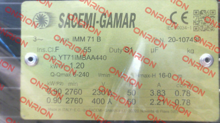 IMM 71B (YT71IMBAA440-1) Sacemi