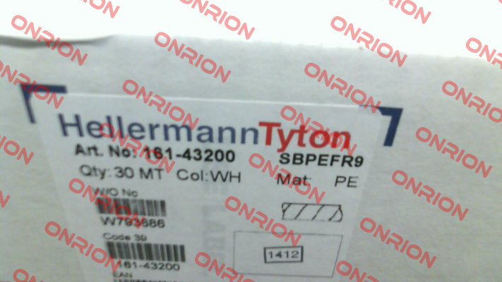 p/n: 161-43200; Type: SBPEFR9 Hellermann Tyton