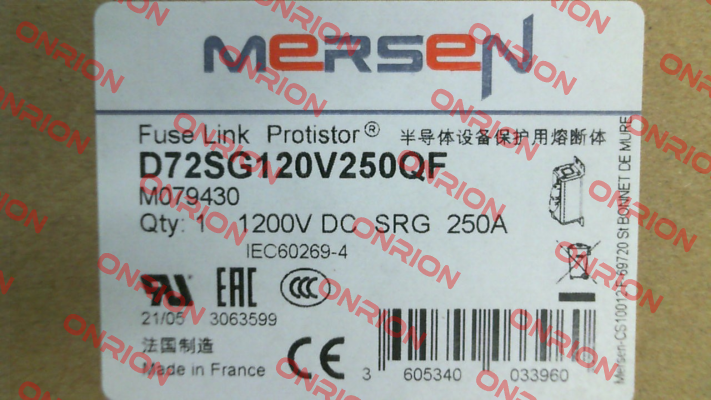 D72SG120V250QF (M079430) Mersen