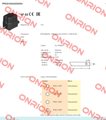 PFA9165A0050004 Ter Tecno Elettrica Ravasi