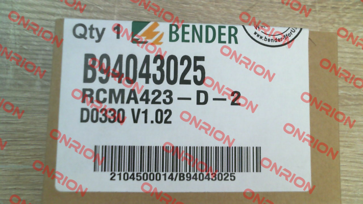 P/N: B94043025, Type: RCMA423-D-2 Bender