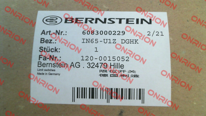 6083000229 \ IN65-U1Z DGHK Bernstein