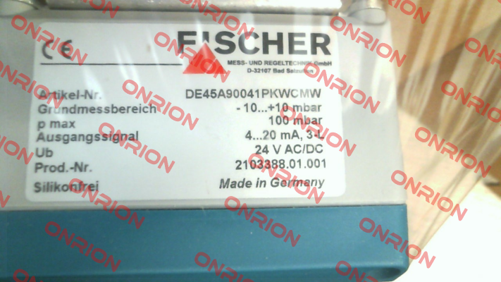 Art. Nr.: DE45A90041PKWCMW Fischer Mess Regeltechnik