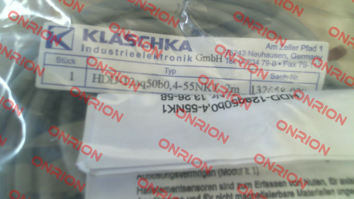 132658-020 / HDD-12aq50b0B0,4-55NK1 2m Klaschka