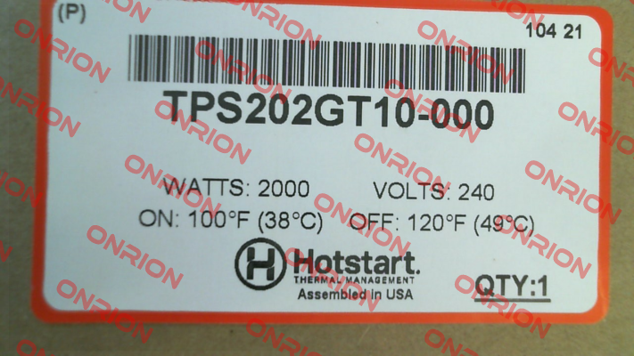 TPS202GT10-000 Hotstart