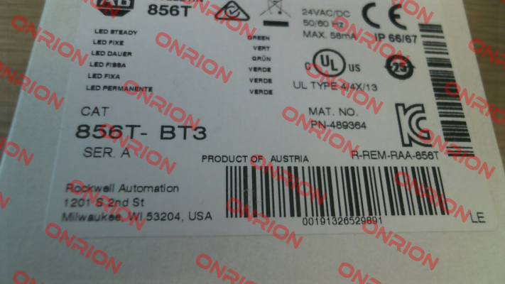 856T-BT3 Allen Bradley (Rockwell)