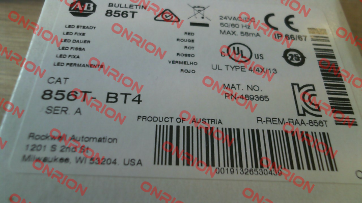 856T-BT4 Allen Bradley (Rockwell)