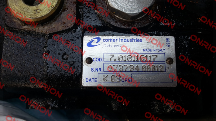 Cod: 7.013110117 obsolete / replaced by PMV011S1N00A025R1005S000000  Comer Industries