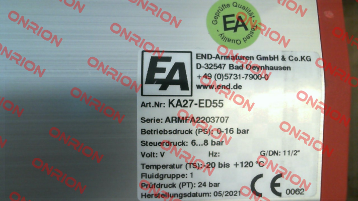 KA27-ED55 End Armaturen