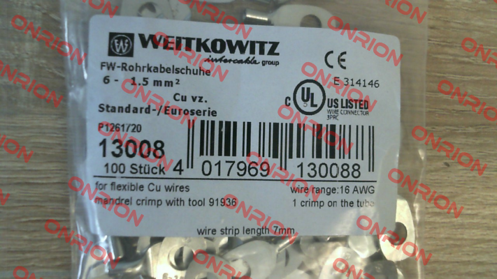 13008(1 pack 100 pcs) WEITKOWITZ