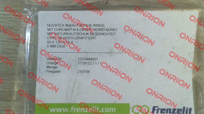 Nr 05 9999 0600 (Novatex 80x120x15x 6mm) Frenzelit