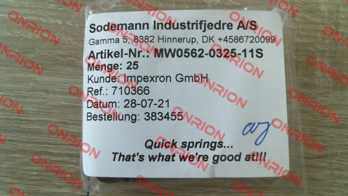 MW0562-0325-11S Sodemann