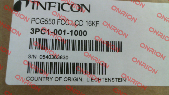 3PC1-001-1000 	PCG550 FCC,LCD,16KF Inficon