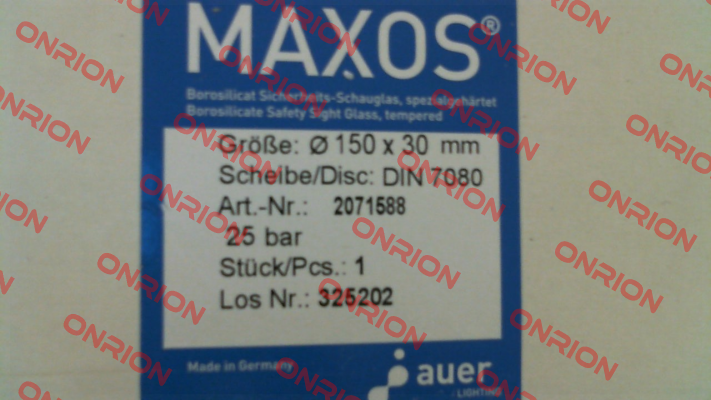 Type: DIN 7080 150x30mm Maxos