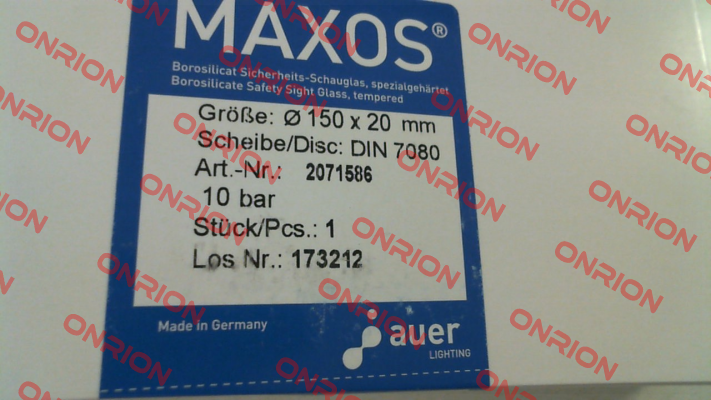 DIN 7080-10 150mmX20mm Maxos