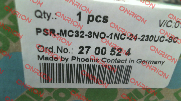 P/N: 2700524, Type PSR-MC32-3NO-1NC-24-230UC-SC Phoenix Contact