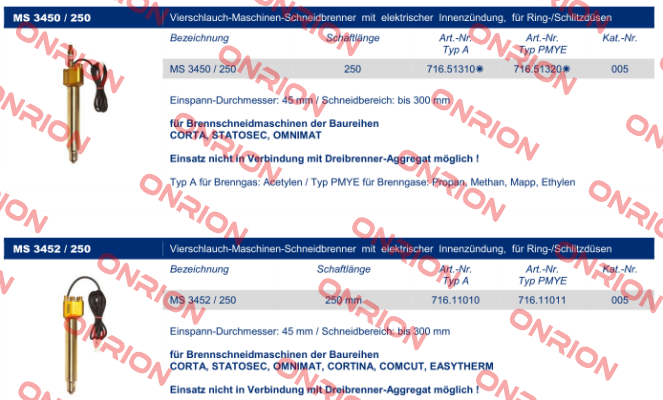 MS 3452/250 PMY (71611011) Messer