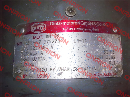 DN18 Type L1-1A left obsolete/replaced by 261607  Dietz-Motoren