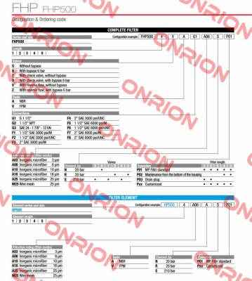 FHP-500-4-B-A-F5-A10-N-P02 MP Filtri