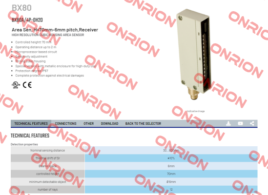 BX80A/4P-0H2D Micro Detectors / Diell