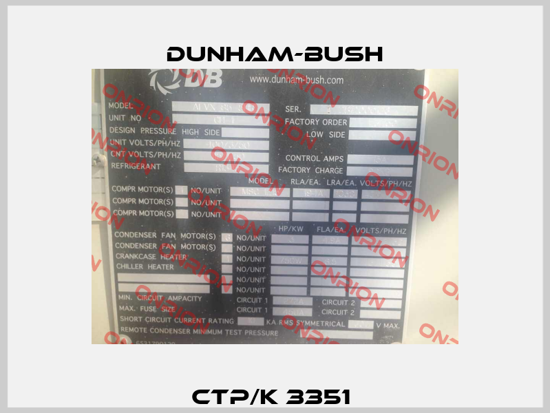 CTP/K 3351  Dunham-Bush