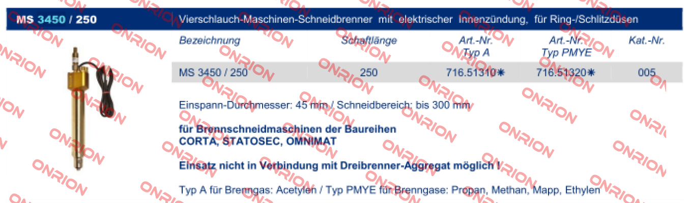 MS 3450/250-PMY Messer