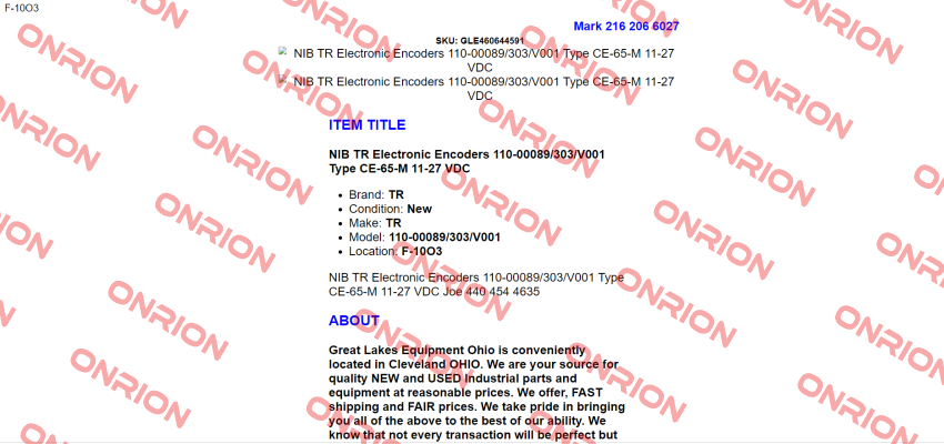 110-00089 TR Electronic