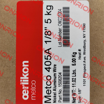 1508204 (3004 Plant) - 405A 1/8" 5 kg Oerlikon Metco