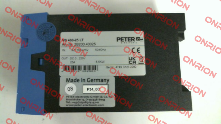 2B200.40025 / VB 400-25 LT Peter Electronic